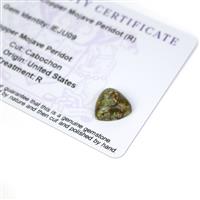 4.25cts Copper Mojave Peridot 12x12mm Triangle  (R)