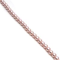 Pink Shine Shell Plain Rounds Approx 10mm, 38cm strand
