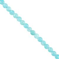 Amazonite Faceted 4mm Coins Strand Approx 20cts