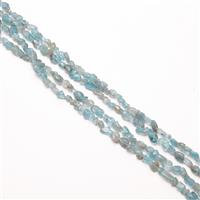 440cts Sky Blue Apatite Nuggets Approx 8x5mm, 60" Endless Strand