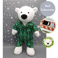 Jo Carters Polar Bear Toy Kit: Red Christmas Star PJs