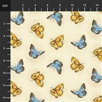 Henry Glass Dream Catcher Tossed Butterflies Multi Fabric 0.5m