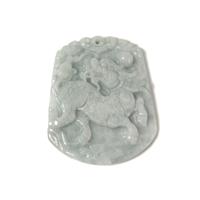 110cts Type A Jadeite Qilin Pendant Approx 38x52mm
