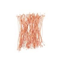 Rose Gold Plated 925 Sterling Silver Feather Weight Head Pins Approx 40mm, Ball Approx 1mm-(100pcs/pk).