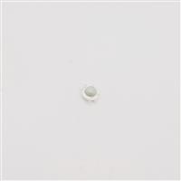 925 Sterling Silver 10mm Round Jadeite Clasp With White Topaz Halo