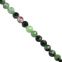 25cts Zoisite Faceted Round Approx 3mm, 38cm Strand