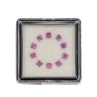 0.65cts Pink Sapphire Square Princess Approx 2mm Pack of 10 (H)