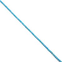 40cts Dyed Blue Magnesite Plain Rounds Approx 4mm, 38cm Strand