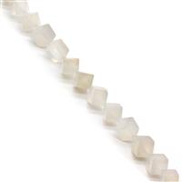 215cts White Onyx Plain Cube Approx 8mm, 35cm Strand