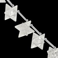 110cts Clear Quartz faceted Fancy Shapes Approx 11 to 14mm, 9cm Strand With Spacers