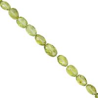 45cts Red Dragon Peridot Graduated Faceted Oval Approx 5x3 to 9x6mm, 23cm Strand