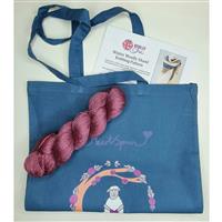 Woolly Chic Raspberry HeartSpun Shawl Kit