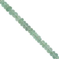 10cts Colombian Emerald Graduated Faceted Rondelles Approx 1x1 to 2x1mm, 20cm Strand