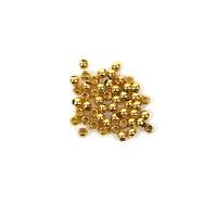 Gold Plated Base Metal Spacer Beads, 2mm (50pk)