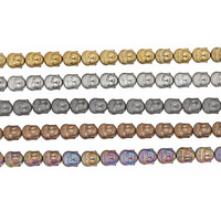 890cts Rose Gold, Silver, Mystic, Black & Yellow Gold Coated Hematite Matt Buddha Approx 10 x 8 mm, 20cm (Pack of 5) strands