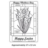 ParchCraft Template Stained Glass Daffodil, 121 x 171 