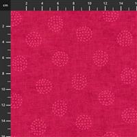 Dandelion Head Red Extra Wide Backing Fabric 0.5m (270cm)