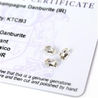 1.1cts Champagne Danburite 6x4mm Oval Pack of 3 (I)