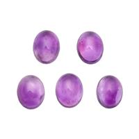 10.20cts Zambian Amethyst Oval Approx 10x8mm (Pack of 5)
