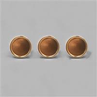 Gold Plated Bezel Ring Round - 20mm (3pcs/pk)