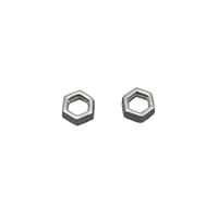 925 Sterling Silver Hexagon Setting Approx ID 4mm (2pcs)