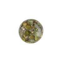 9.5cts Copper Mojave Peridot 15x15mm Round  (R)