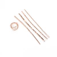 Rose Gold Base Metal Gallery Wire Set 