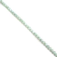 240cts Green Angelite Plain Round Approx 6mm, 100cm Strand