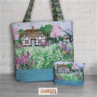 Amber Makes Meadow Cottage Totally Tote Bag Kit: Fabric Panel & Instructions