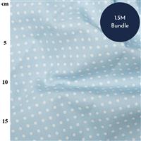 Rose and Hubble Cotton Poplin Spots on Powder Fabric Bundle 1.5m Precut. Save £3! 