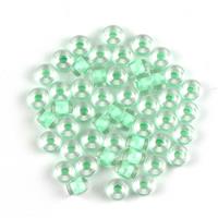 Preciosa Ornela Glass Beads, 9mm - Mint Lined Crystal (50pk)