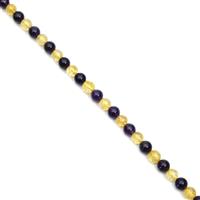 175cts Amethyst & Citrine Plain Rounds Approx 8mm, 38cm 2 Tone Strand