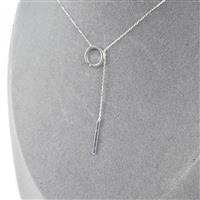 925 Sterling Silver Lariat Ring Necklace (48cm Length)