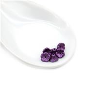 Alabaster Pastel Bordeaux Flower Cup Beads 7x5mm, 5pcs
