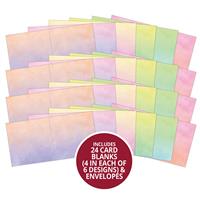Hunkydory 6" x 6" Card Blanks & Envelopes - Ombré x 24