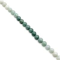 160cts Fei Cui Ombre Jadeite Rounds Approx 10mm, 19cm Strand