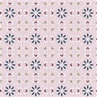 Keera Job Whimsical Romance Geometric Pink Fabric 0.5m