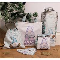 Amber Makes The Gift Bag Collection: Christmas Gnomes Kit: Instructions & Fabric Panel