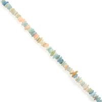 230cts Multi-Colour Beryl Centre Drilled Fancy Slices Approx 9x2.5-11x5.5mm, 38cm Strand
