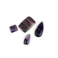 115ct Charoite Cabochons Assorted Shapes & Sizes (N)