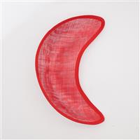 Red Sinamay Halo Hat Base, Approx. 30x13cm