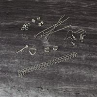 Silver Plated Base Metal Heart Findings Pack (28pcs)