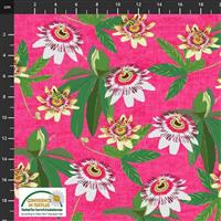 Garden Passion Floral Pink Fabric 0.5m