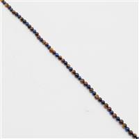 35cts Multi-Colour Tigers Eye Plain Rounds Strand approx. 4mm; 38cm