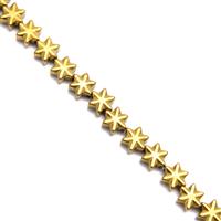 115cts Golden Haematite Stars Approx 8mm, 38cm Strand