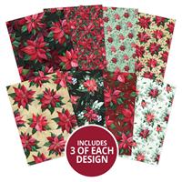 Adorable Scorable Pattern Packs - Poinsettia Garden, Contains 24 sheets - 3 x 8 Designs