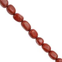 163cts Red Jasper Smooth Tumble Approx 7x5 to 11x8mm, 38cm Strand