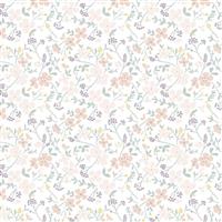 Lewis & Irene Presents Cassandra Connolly - Heart of Summer Sweet Meadow White Fabric 0.5m