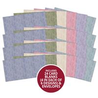 Hunkydory 6" x 6" Card Blanks & Envelopes - Woodgrain x 24 