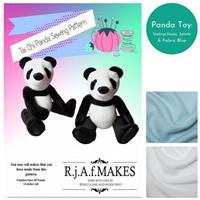 Becky Alexander Frost Tai Chi Panda Toy Kit: Instructions & Joints & Fabric Blue